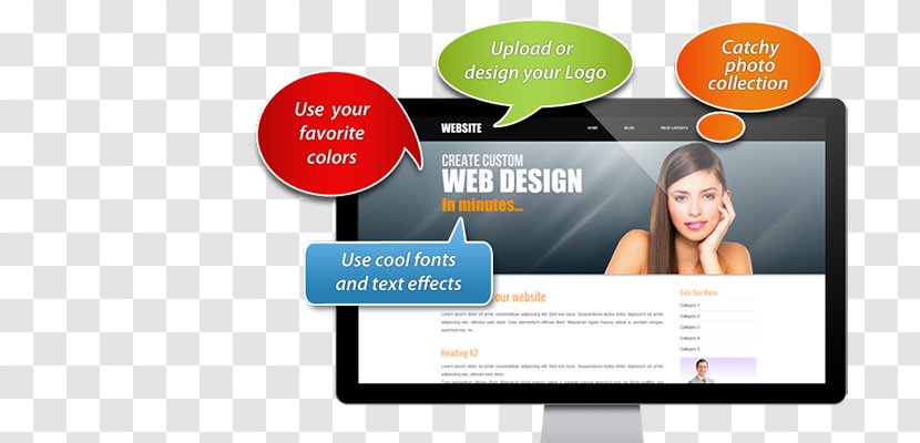 Responsive Web Design Page Online Advertising - Beautiful Templates Transparent PNG