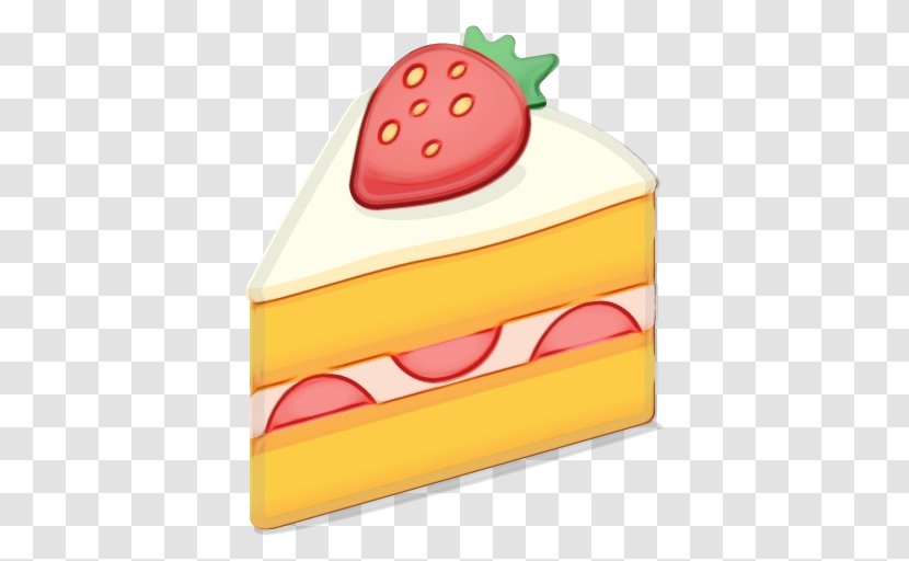 Cake Emoji - Rectangle - Yellow Transparent PNG
