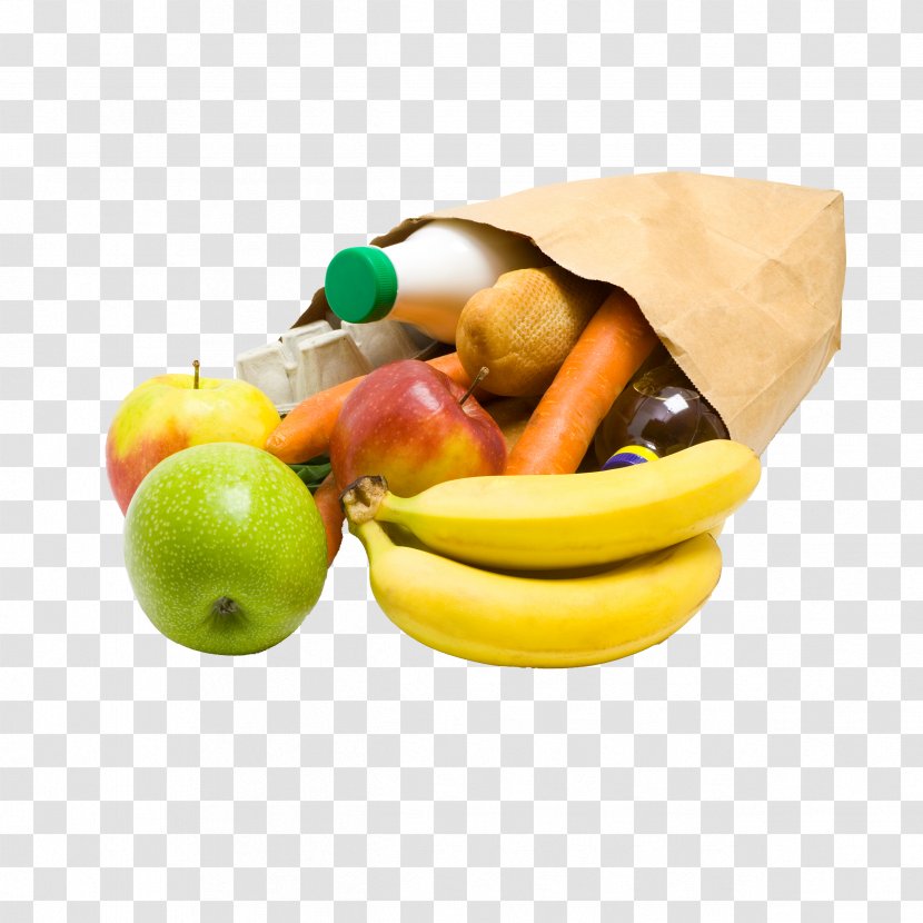 Grocery Store Shopping Bag Food Lettuce - Banana Transparent PNG