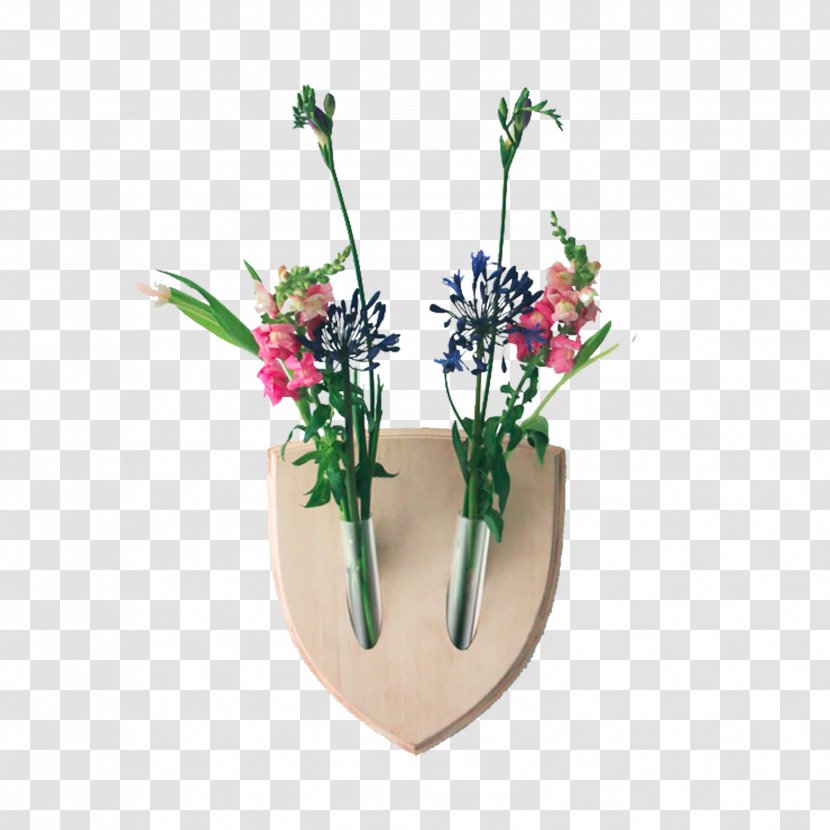 Floral Design Trophy Hunting Wall Vase - Flower Bouquet - Green Tea Transparent PNG