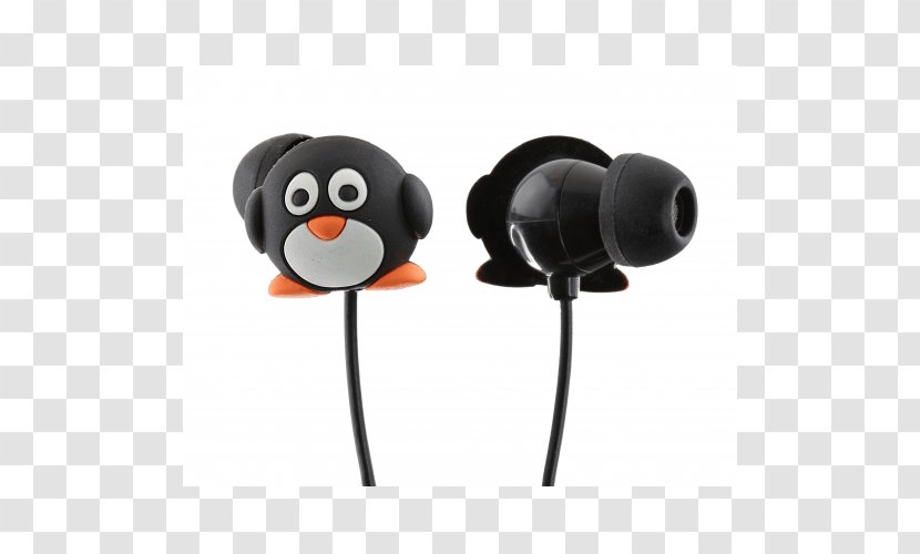 Headphones Penguin In-ear Monitor Microphone - Ear Phones Transparent PNG