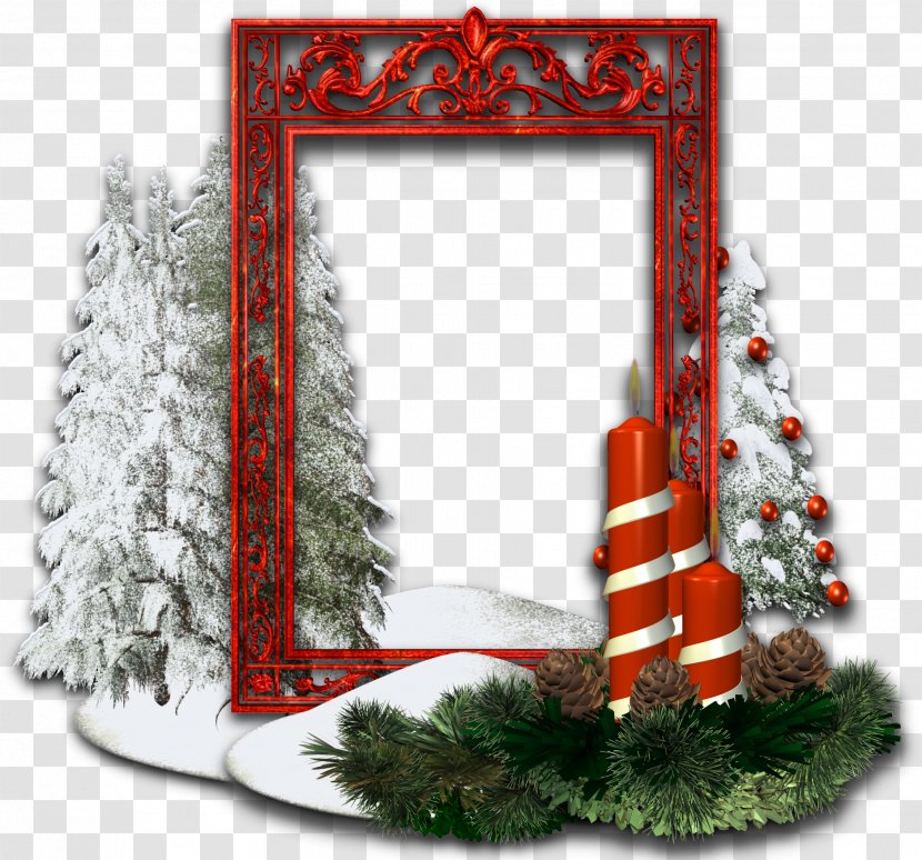 Picture Frames Christmas Ornament New Year Tree - Frame - Red Transparent PNG
