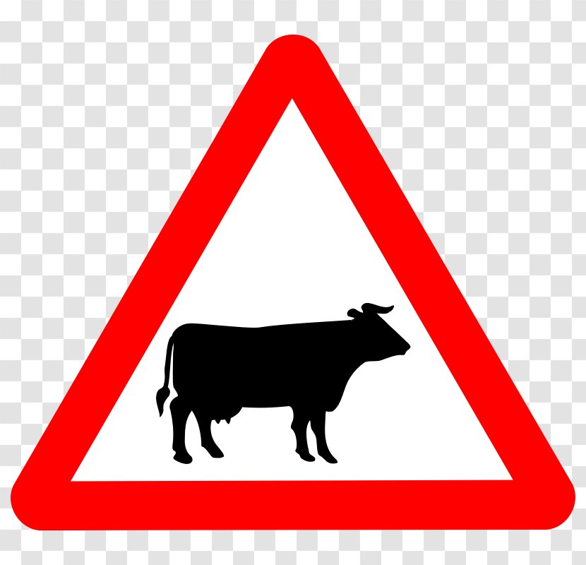 Cattle The Highway Code Traffic Sign Road Warning - Scalable Vector Graphics - Images Transparent PNG