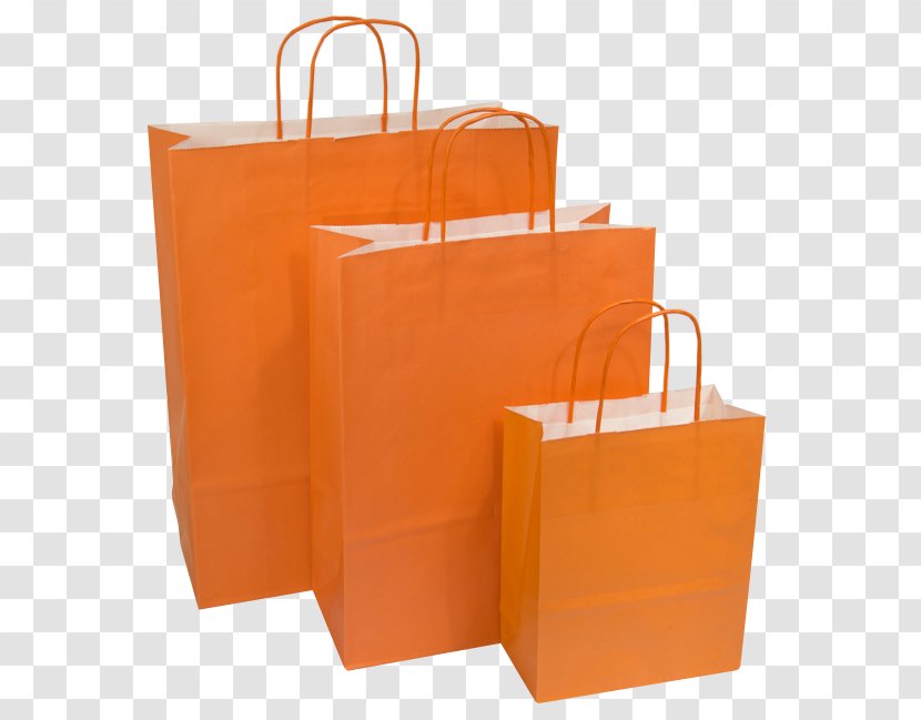 Shopping Bags & Trolleys Paper Bag Gunny Sack Kraft - Orange Transparent PNG