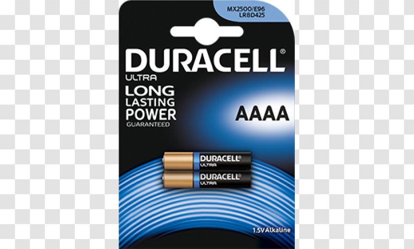 Electric Battery Duracell Lithium AAAA - Volt Transparent PNG