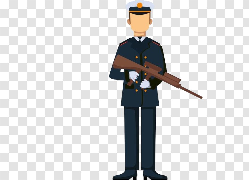 Military Soldier Silhouette Illustration - Profession - Police Officer With Guns Transparent PNG