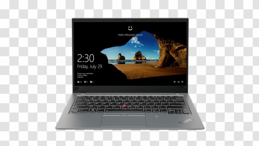 ThinkPad X1 Carbon X Series Laptop Lenovo Yoga Intel - Netbook Transparent PNG