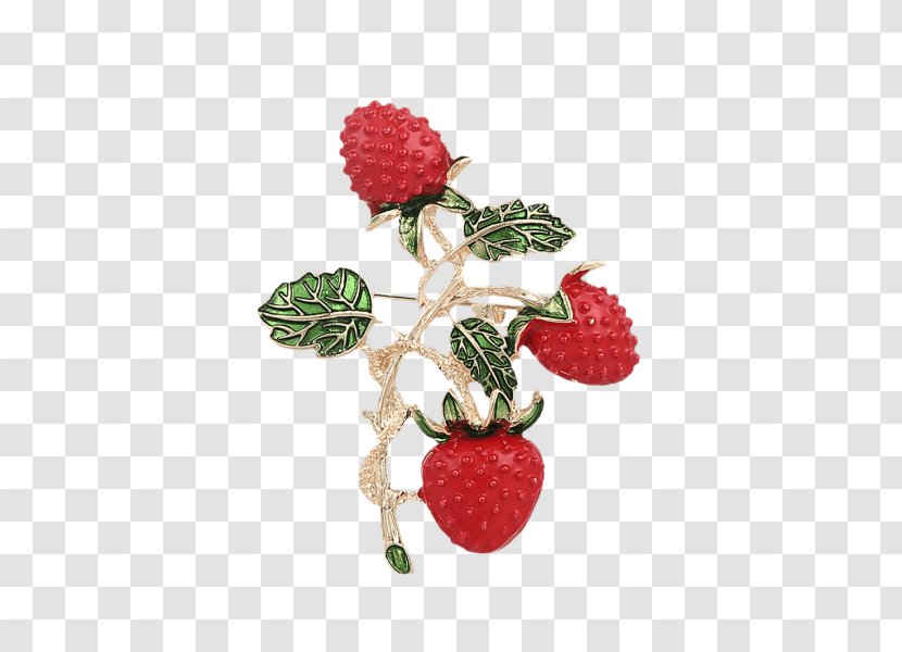 Brooch Imitation Gemstones & Rhinestones Pin Strawberry Fruit - Natural Foods - Apricot Watercolor Transparent PNG