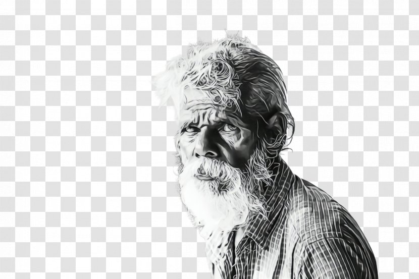 Drawing Sketch Human Black-and-white Beard - Stock Photography - Portrait Transparent PNG