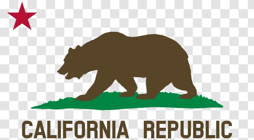 Flag Of California Logo San Francisco Zipper Studio Font - Carnivoran - Grizzly Bear Cake Transparent PNG