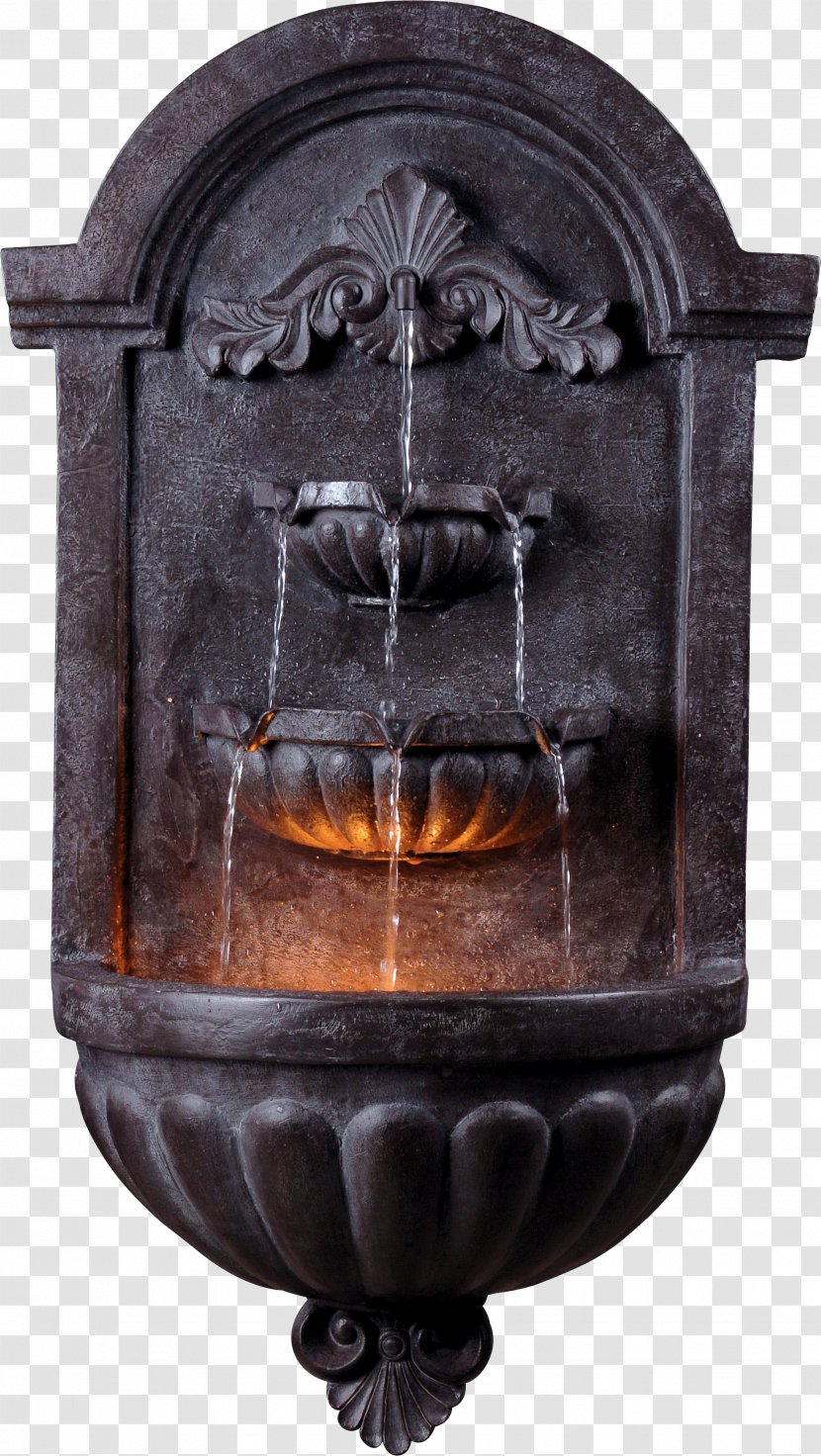 Fountain Garden Wall Water Feature Landscape Lighting - Landscaping Transparent PNG