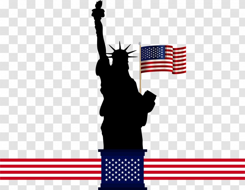 Statue Of Liberty Clip Art - Flag The United States - American Transparent PNG