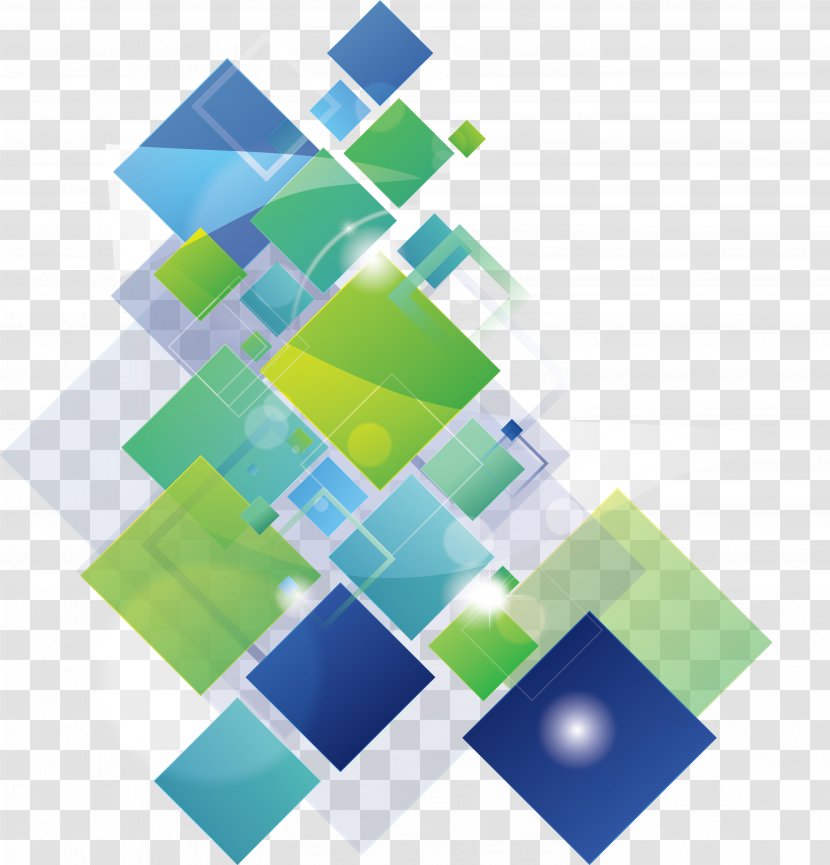Banner - Symmetry - Fashion Colorful Squares Background Transparent PNG