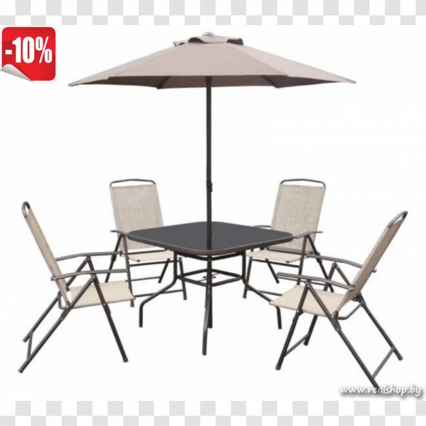 Table Chair Garden Furniture - Umbrella Transparent PNG