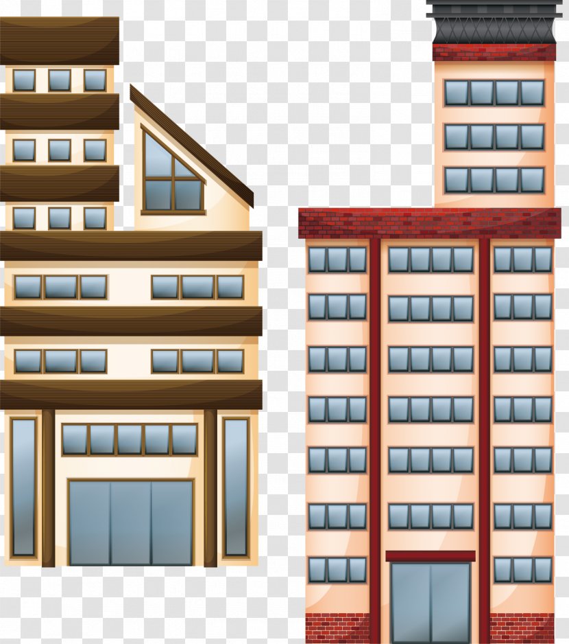 Building Architecture Illustration - Apartment - Business Office Transparent PNG