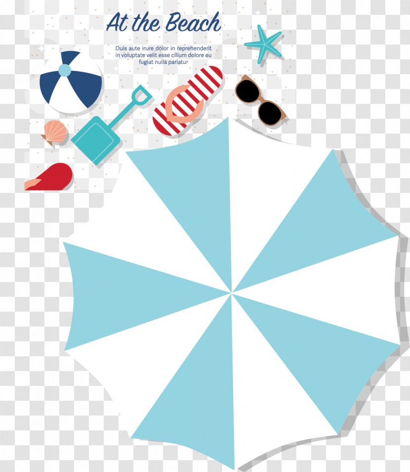 Euclidean Vector Summer Illustration - Beach - Parasol Transparent PNG