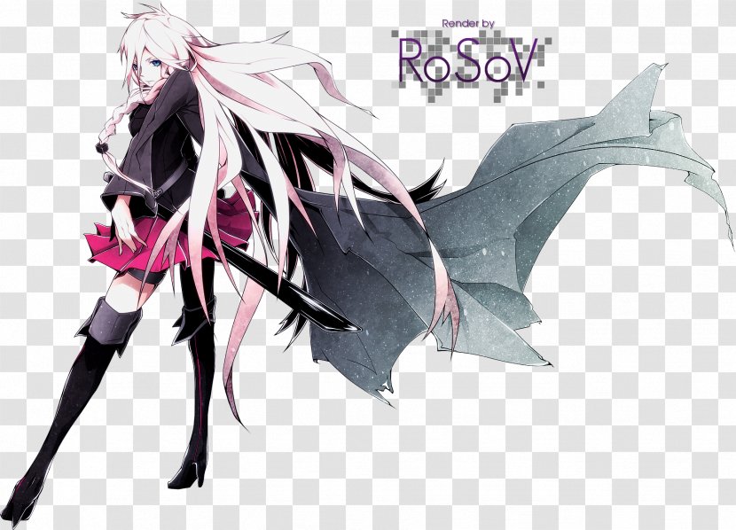 IA/VT Colorful Vocaloid Hatsune Miku - Watercolor - Guilty Crown Transparent PNG