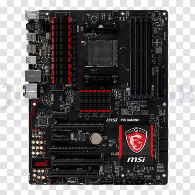 MSI 970 Gaming Motherboard ATX Socket AM3+ Central Processing Unit - Hardware Programmer - Computer Component Transparent PNG