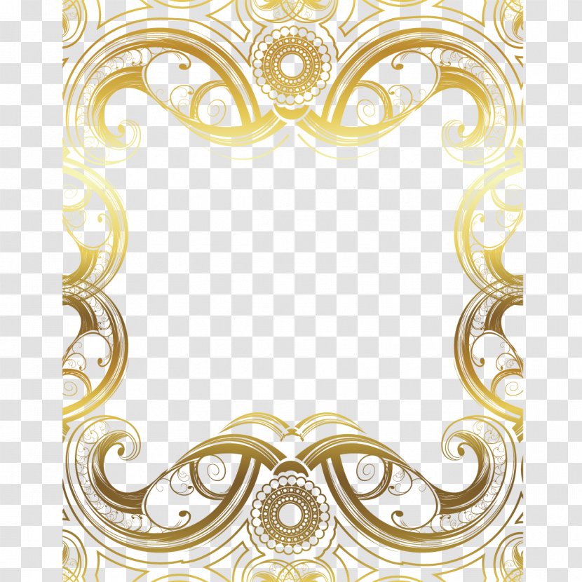 Motif Drawing Ornament Pattern - Visual Arts - Gold Transparent PNG