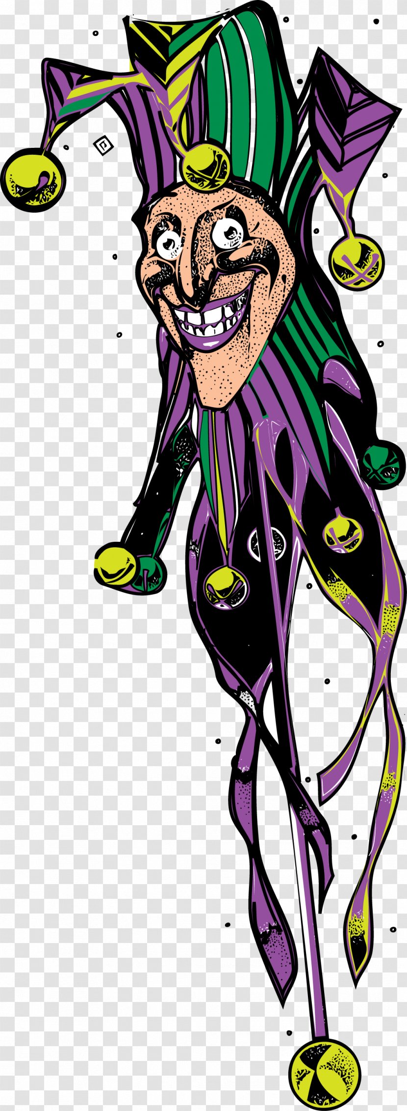 Jester Mardi Gras Sceptre Clip Art - Monarch Transparent PNG