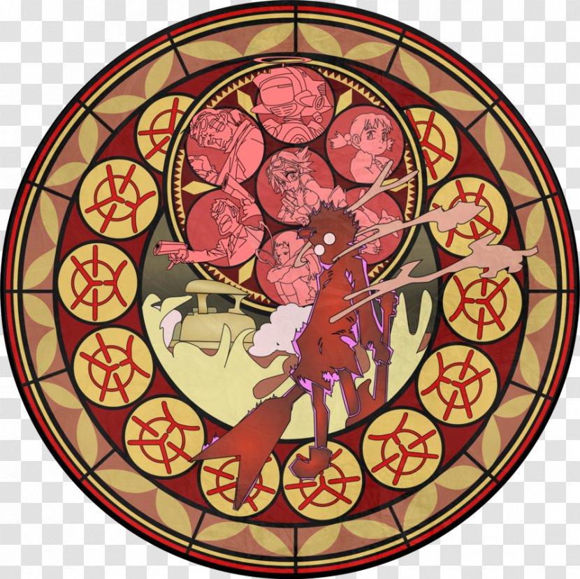 Stained Glass Haruko Haruhara T-shirt - Silhouette Transparent PNG