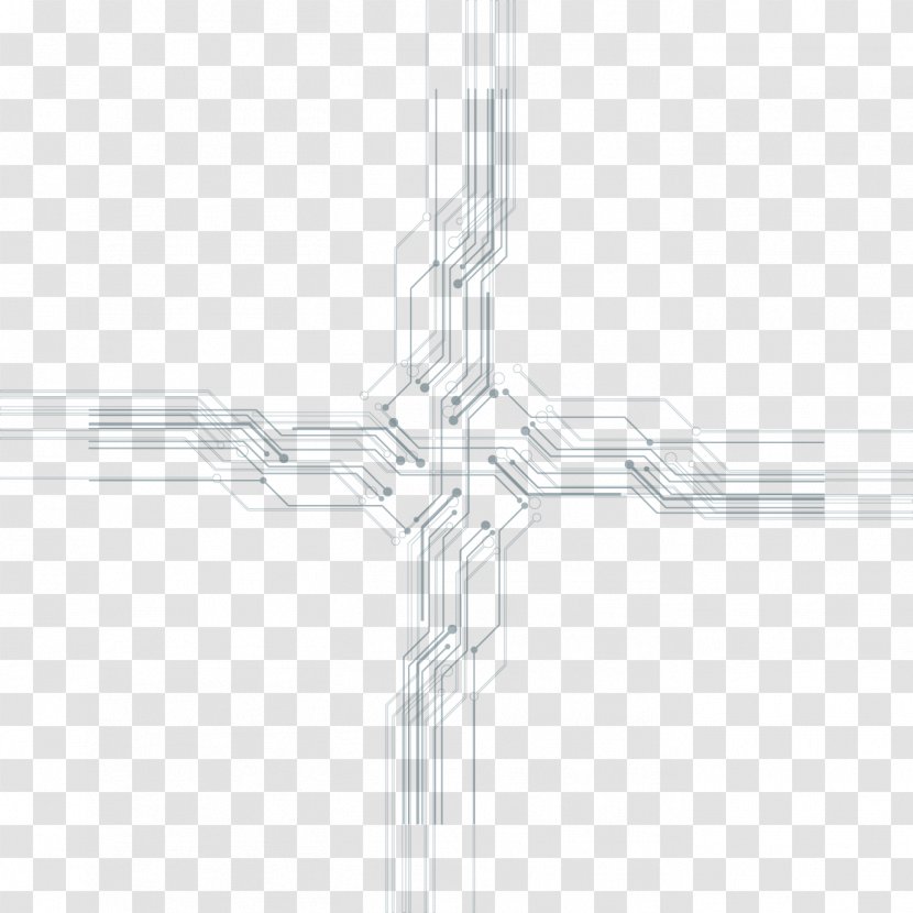 Line Black And White Symmetry Pattern - Rectangle - Science Technology Lines Transparent PNG