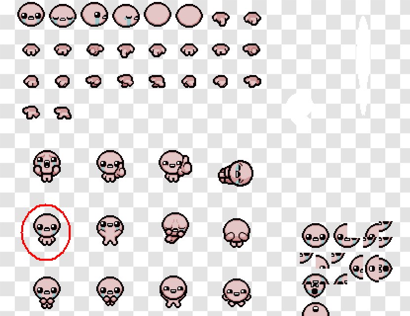 The Binding Of Isaac: Afterbirth Plus Mod Video Game Sprite - Facial Expression - Isaac Transparent PNG