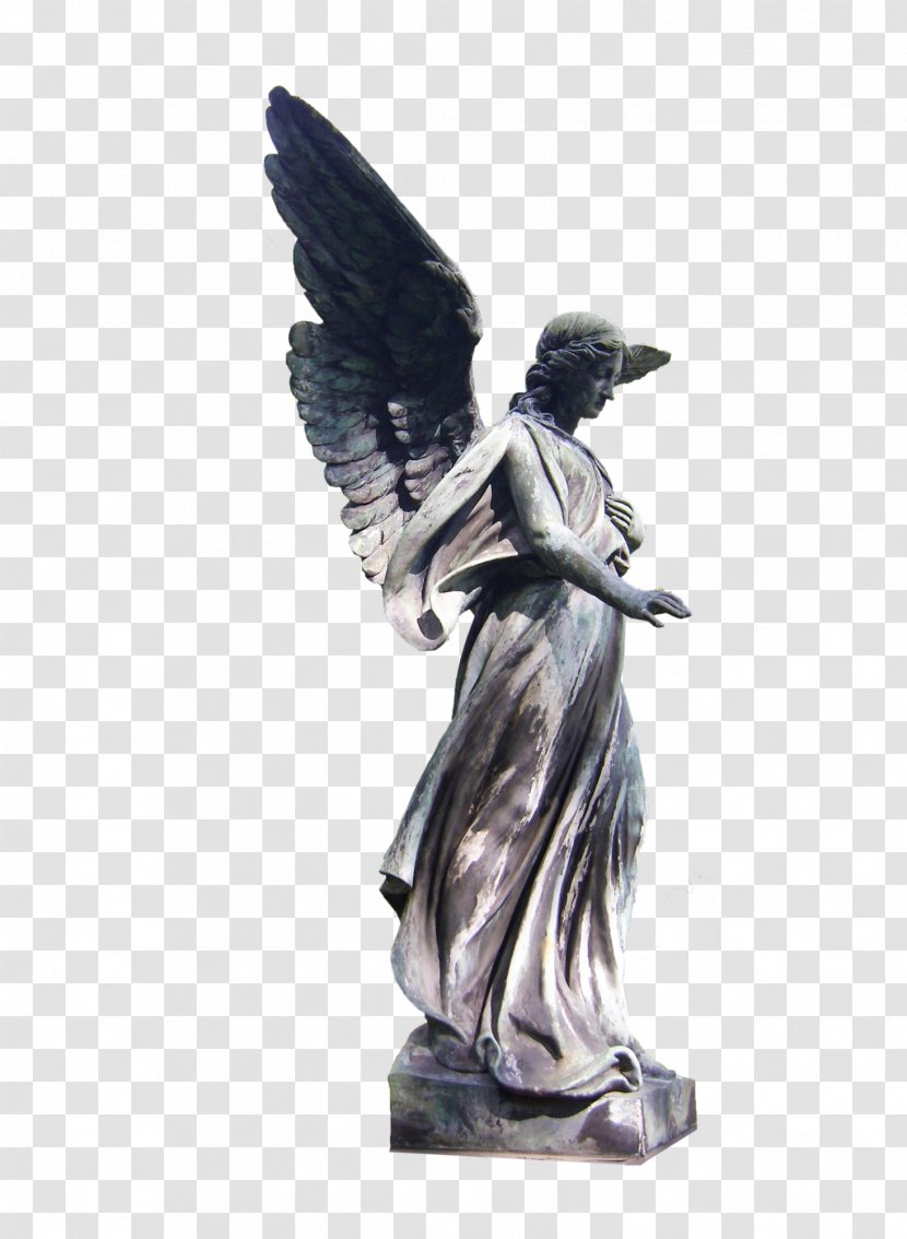 Angels Statue Saarlouis Alter Friedhof Cemetery - Fictional Character - Melancholy Angel Transparent PNG