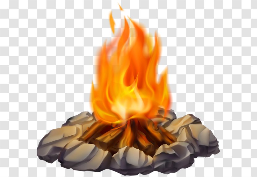 Campfire Bonfire Clip Art - Orange Transparent PNG