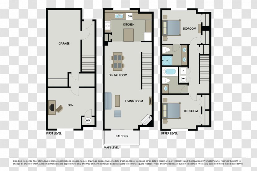 Floor Plan Arbors At Parc Rose Apartment House Renting - Indoor Transparent PNG