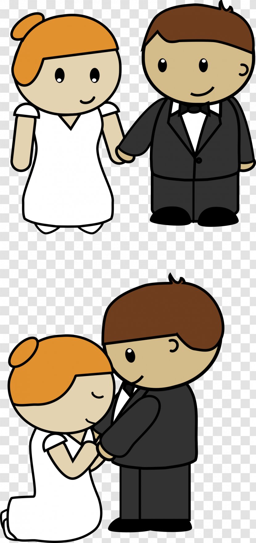 Bridegroom Cartoon Wedding Clip Art - Human Transparent PNG