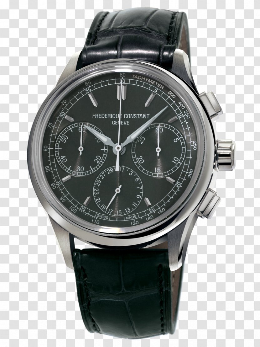 Frédérique Constant Flyback Chronograph Watch FC-285S5B6 Seiko - Platinum Transparent PNG