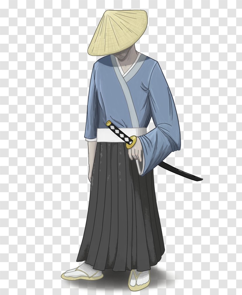 Costume Design Uniform Outerwear Figurine - Animated Cartoon - Samurai Drawing Transparent PNG