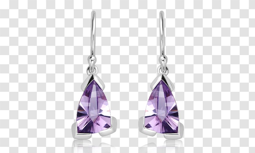 Amethyst Earring Body Jewellery Purple - Earrings Transparent PNG