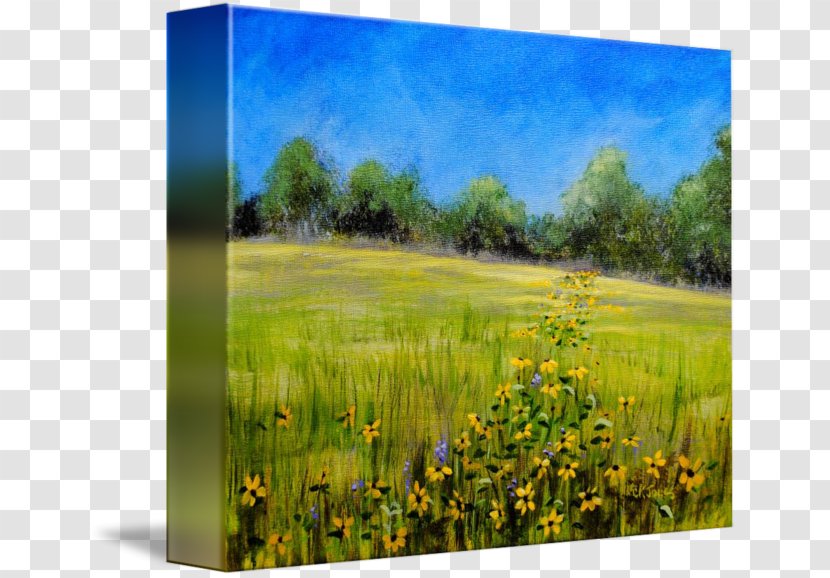 Painting Landscape Acrylic Paint Meadow - Land Lot Transparent PNG