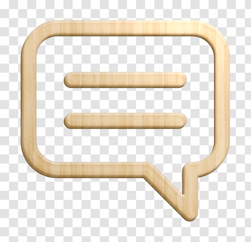 General UI Icon Speech Bubble With Text Lines Chat - Ui - Brass Beige Transparent PNG