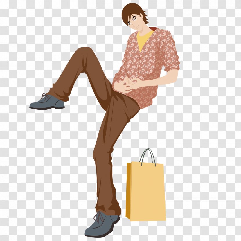 Man Computer File - Watercolor - Fashion Transparent PNG