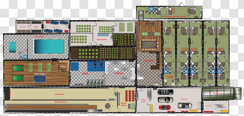 Bunker House Plan Bomb Shelter Architectural - Subterranea - Luxury And Rich Person Transparent PNG