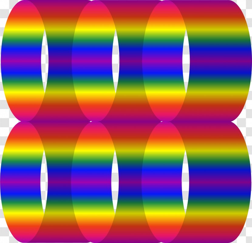 Rainbow ROYGBIV Three-dimensional Space Color - Shape - Gradient Ramp Transparent PNG