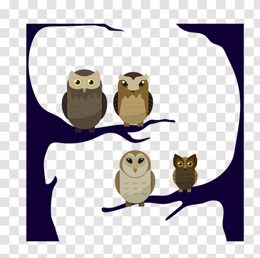 Owl Euclidean Vector - Purple Transparent PNG