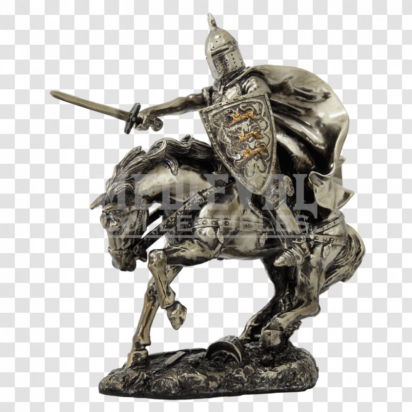 High Middle Ages Knight Cavalry Equestrian Statue - Sculpture - Medieval Transparent PNG