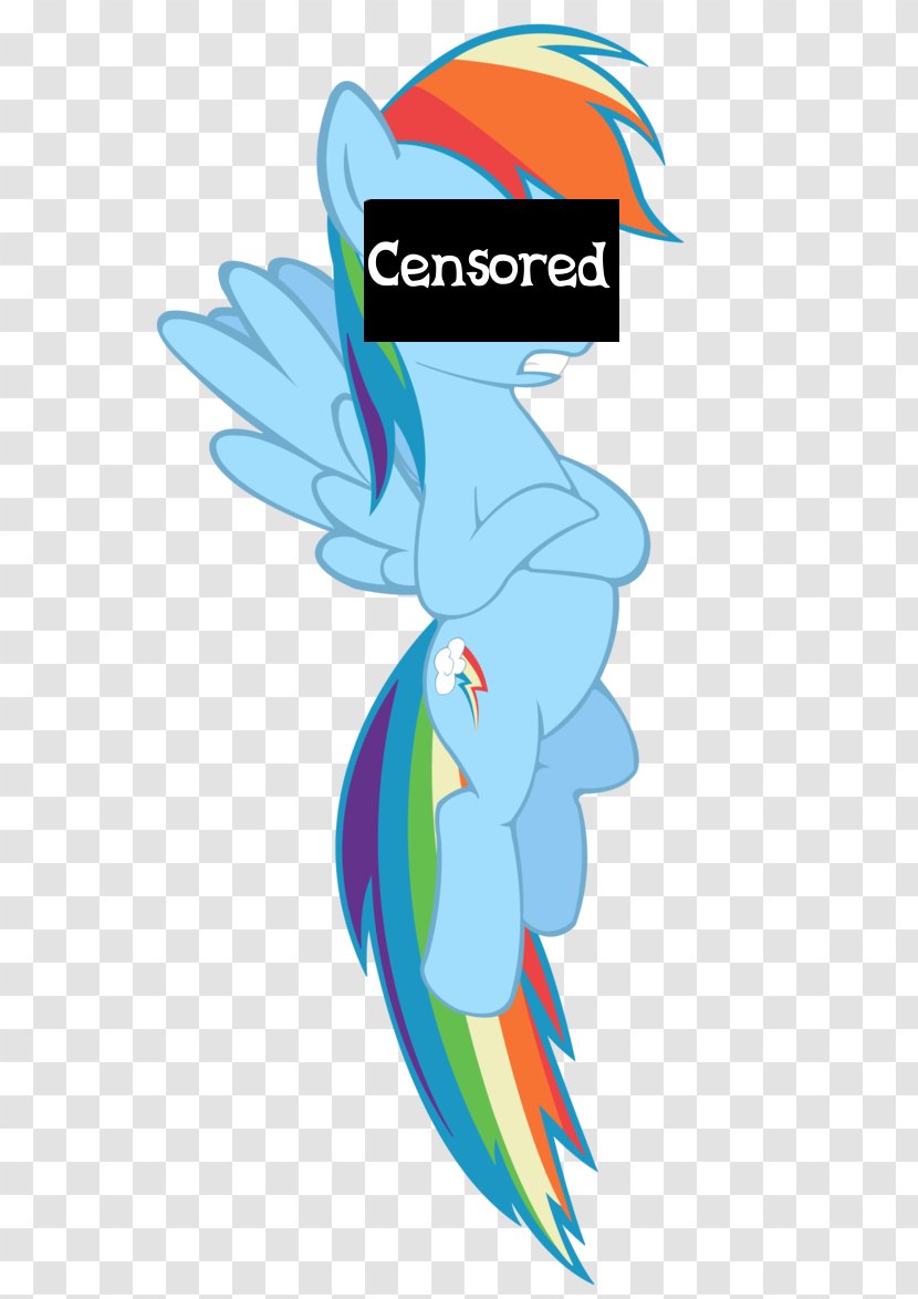 Rainbow Dash Cartoon Comics Fan Art YouTube - Censored Sign Transparent PNG