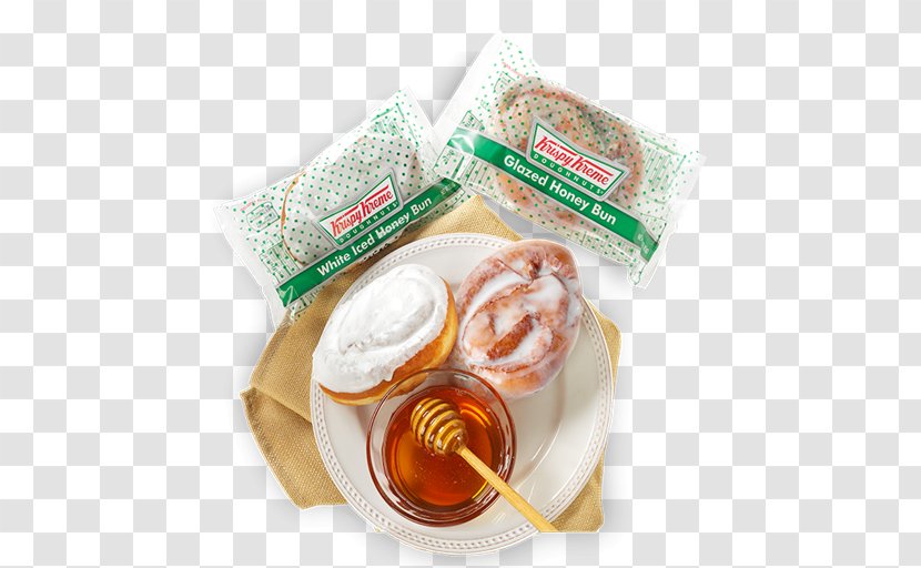 Honey Bun Donuts Frosting & Icing Krispy Kreme Glaze - Food - Candy Transparent PNG