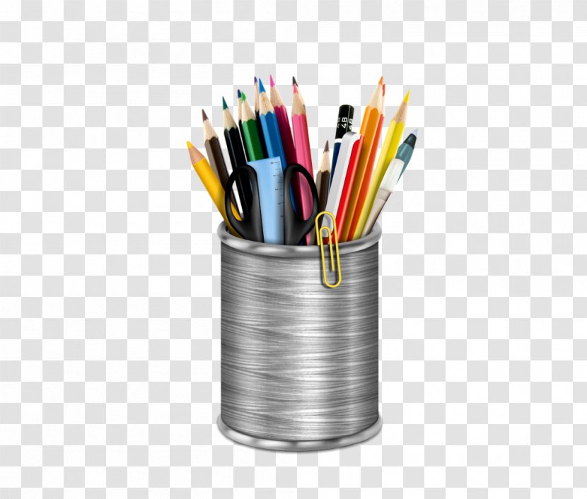 Office Supplies Colored Pencil Paper - Pen Cases - Artwork School Transparent PNG