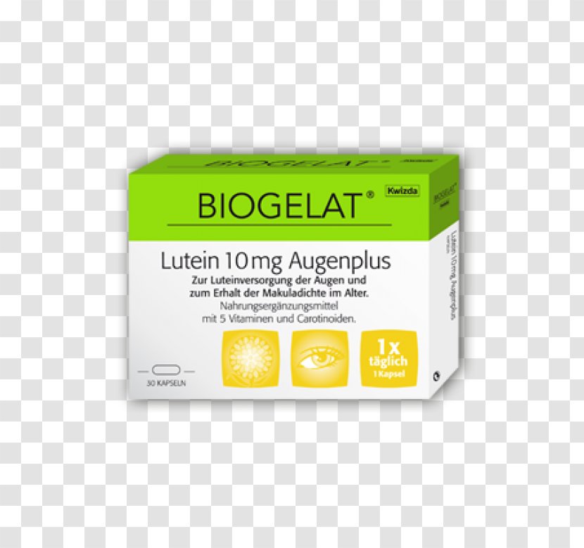 Brand Pharmaceutical Industry Kwizda Holding GmbH Lutein Font - Yellow Transparent PNG