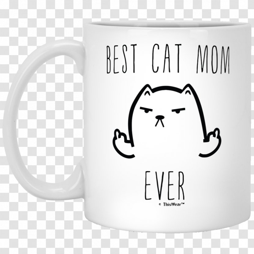 Cat Mug Father Gift Coffee Cup - Flower Transparent PNG