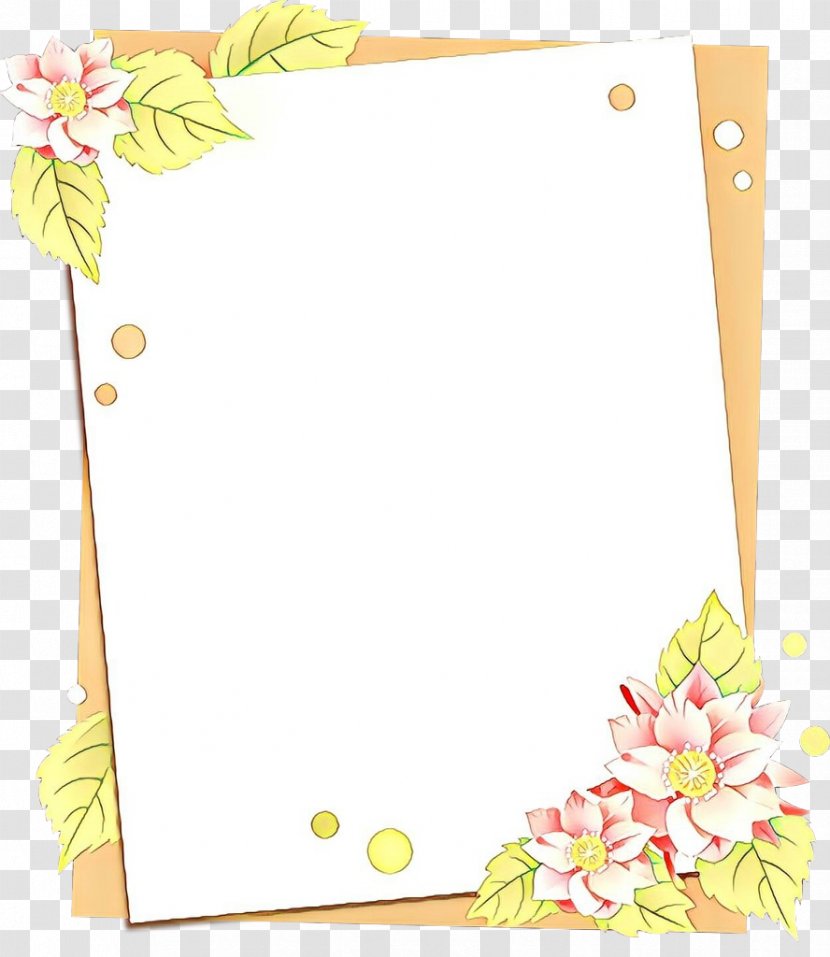 Floral Background Frame - Design - Picture Paper Product Transparent PNG