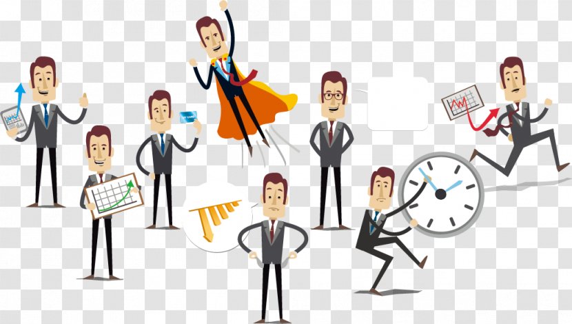 Euclidean Vector Drawing Businessperson Icon - Public Relations - Cartoon Office Worker Transparent PNG