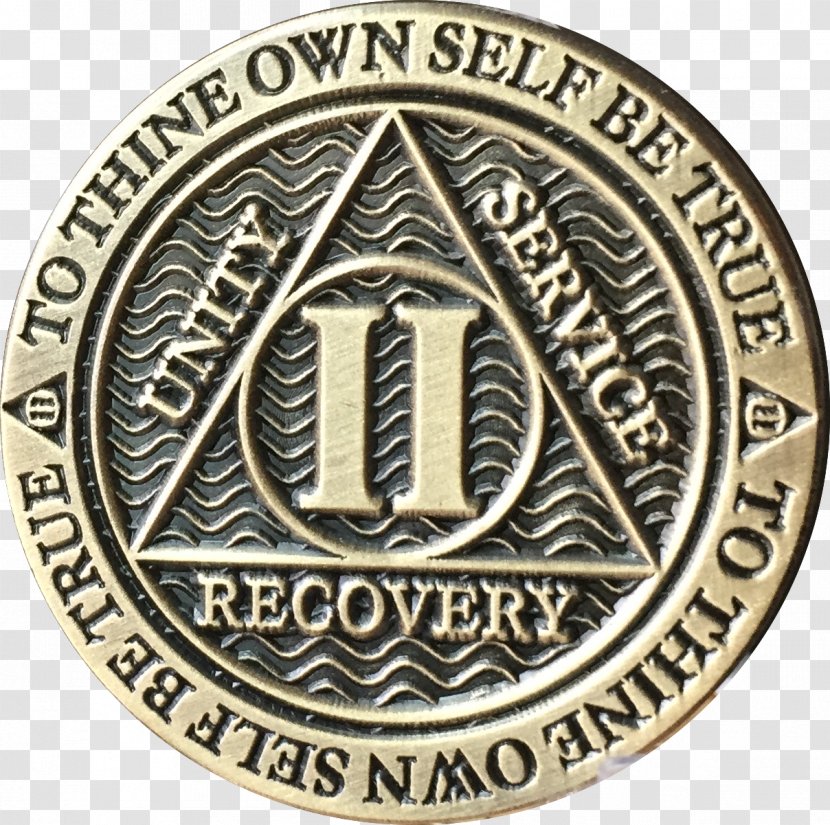 Sobriety Coin Alcoholics Anonymous Bronze Medal Transparent PNG