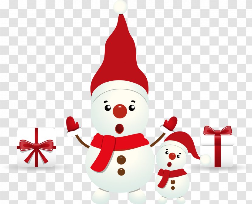 Snowman Christmas Illustration - Shutterstock - Vector Painted Transparent PNG